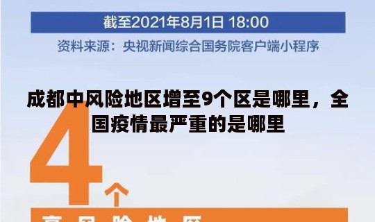 成都中风险地区增至9个区是哪里，全国疫情最严重的是哪里