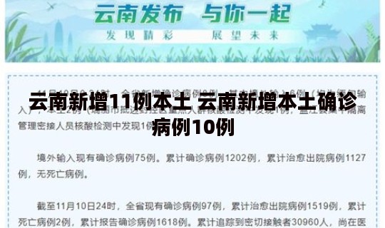 云南新增11例本土 云南新增本土确诊病例10例