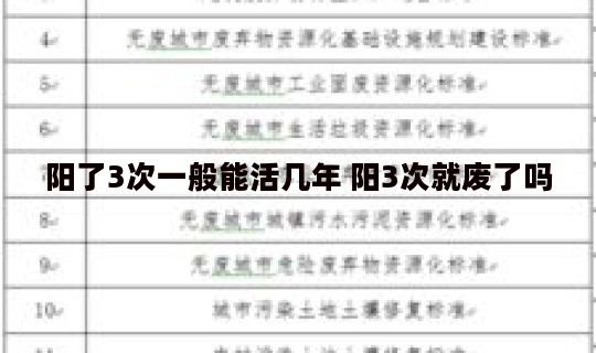 阳了3次一般能活几年 阳3次就废了吗