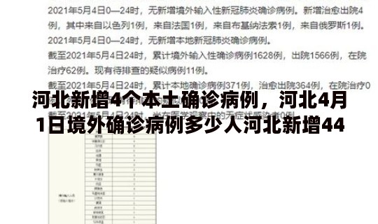 河北新增4个本土确诊病例，河北4月1日境外确诊病例多少人河北新增44例本土确诊病例