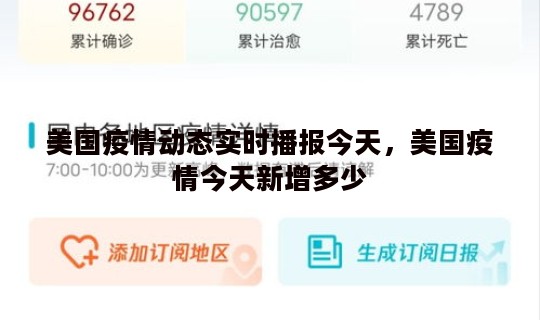 美国疫情动态实时播报今天，美国疫情今天新增多少
