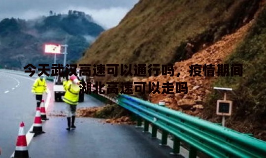 今天武汉高速可以通行吗，疫情期间湖北高速可以走吗
