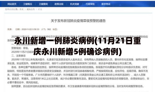 永川新增一例肺炎病例(11月21日重庆永川新增5例确诊病例)