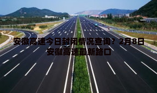 安徽高速今日封闭情况查询？2月8日安徽高速最新路口