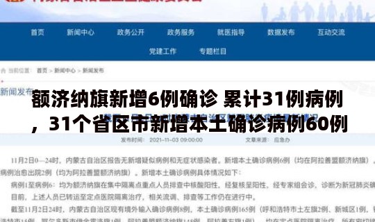 额济纳旗新增6例确诊 累计31例病例，31个省区市新增本土确诊病例60例