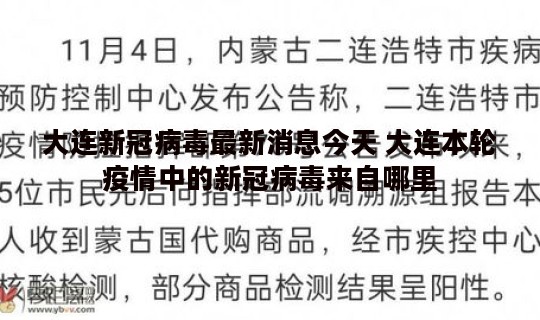 大连新冠病毒最新消息今天 大连本轮疫情中的新冠病毒来自哪里