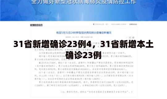 31省新增确诊23例4，31省新增本土确诊23例