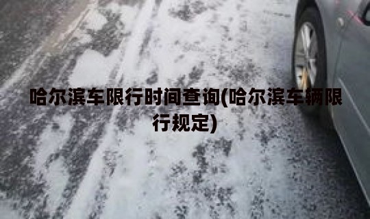 哈尔滨车限行时间查询(哈尔滨车辆限行规定)