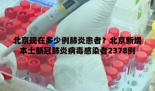 北京现在多少例肺炎患者？北京新增本土新冠肺炎病毒感染者2378例
