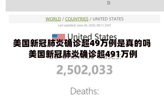 美国新冠肺炎确诊超49万例是真的吗 美国新冠肺炎确诊超491万例
