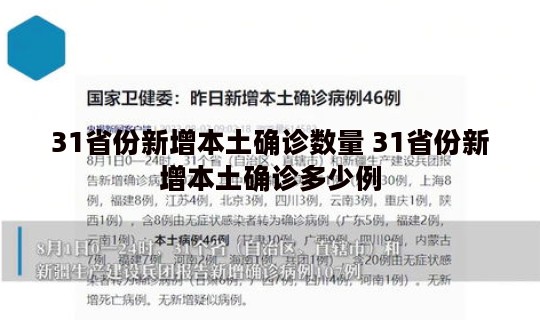 31省份新增本土确诊数量 31省份新增本土确诊多少例 31省份新增本土确诊数量 31省份新增本土确诊多少例
