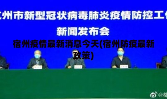 宿州疫情最新消息今天(宿州防疫最新政策)