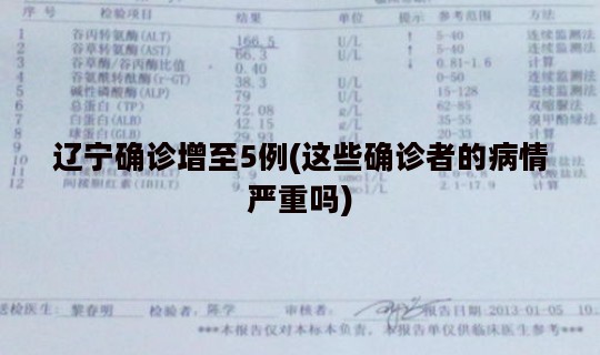 辽宁确诊增至5例(这些确诊者的病情严重吗)