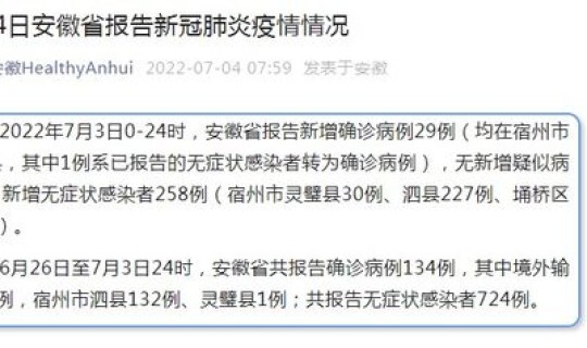 安徽新增无症状1例是哪里的，安徽出现1例