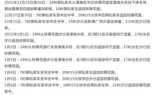 天津市津南区新冠病例轨迹公布，天津新增病例最新消息
