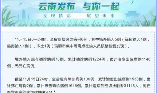 云南新增一例本土病例在哪里？，新增病例最新消息云南