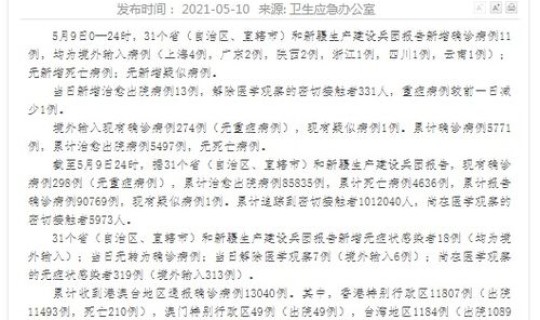 31个省最新疫情报告(31省疫情)