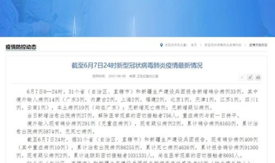 31省新增19例本土5例在广东 广东昨日新增20例本土