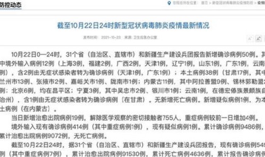 31省增本土确诊38例 31省份新增本土确诊20例n