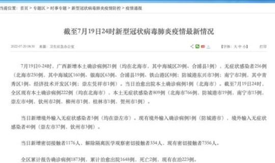 新增本土病例21 全国病例查询系统