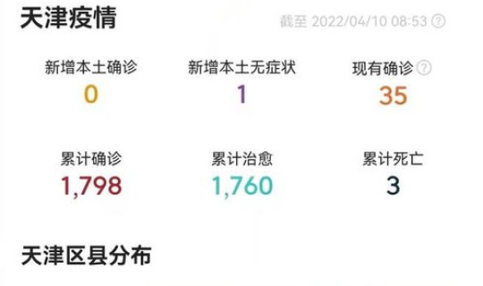 新增确诊病例天津，天津确诊一位
