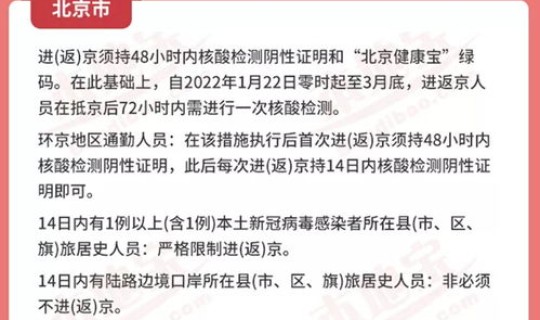 五一期间进京政策(北京进出京最新规定政策)