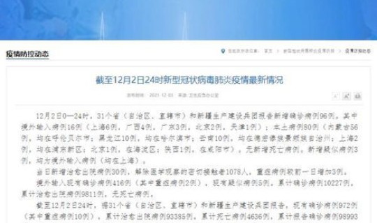 新增本土病例80例 国内新增本土病例最新