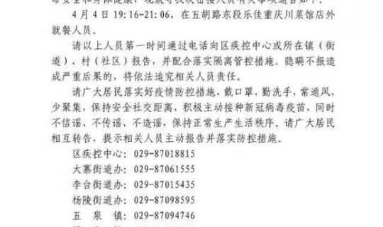 陕西新增6例本土轨迹公布，陕西确诊病例最新情况