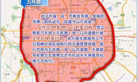 北京限号出行怎么处罚最新？北京早晚高峰外地车限行时间