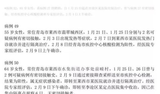 青岛确诊病例详情通报最新，青岛最近传染病很厉害