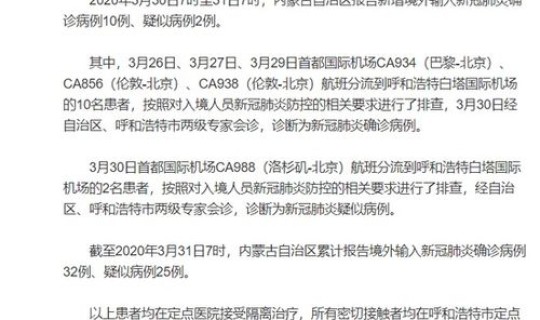 内蒙古呼和浩特新增病例 呼和浩特