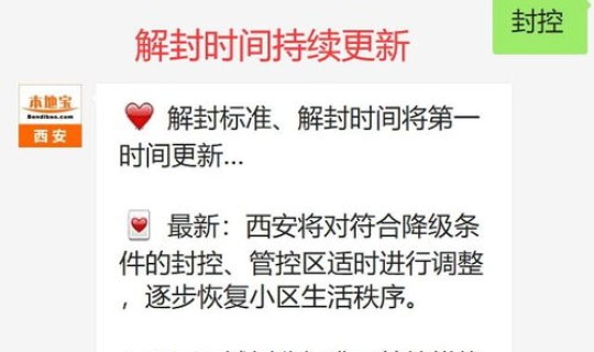 2020年疫情西安解封时间(西安疫情解除时间)