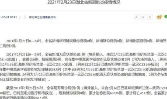 湖北通报一例无症状感染者(湖北2例无症状感染者)