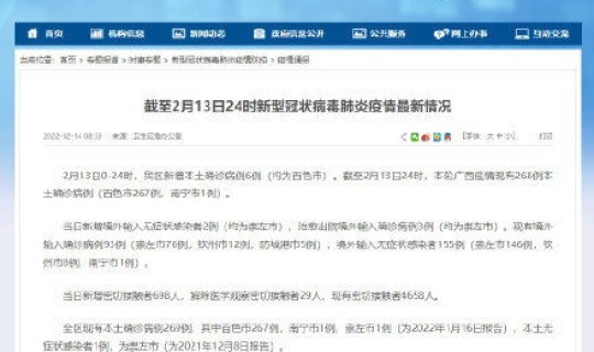 新增确诊病例 广西有多少 广西确诊病例最新情况