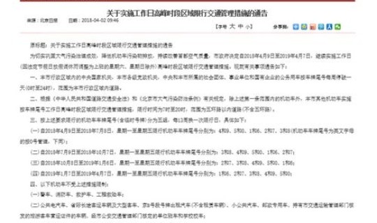 车今日限行尾号(北京市汽车限号时间表最新)