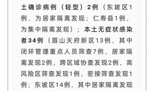 眉山疫情通报今天 眉山市疫情最新消息