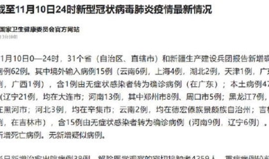 新增病例辽宁最新消息 31个省今天新增多少例