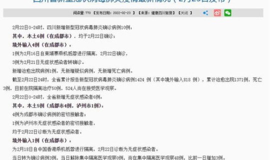 四川新增确诊病例详情最新？四川有确诊新肺炎最新消息