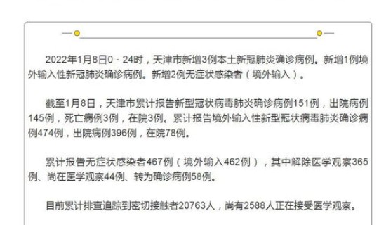 天津新增3例本土病例详情(天津今天新增病例在天津哪里) 天津新增3例本土病例详情(天津今天新增病例在天津哪里)