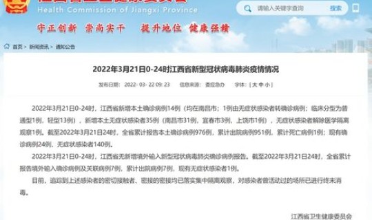 江西新增14例本土无症状病例详情？江西1无症状转确诊