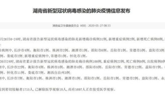 湖南感染病例	，病例