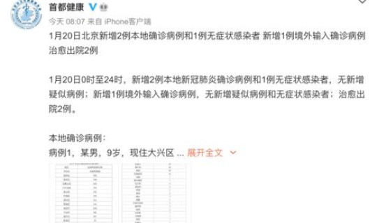 北京新增3例确诊病例都在大兴 北京昨日无新增确诊病例