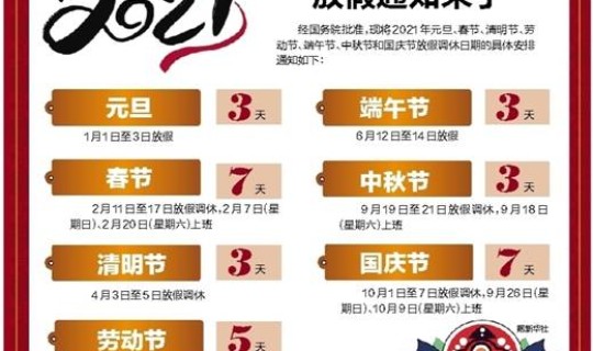 2021的清明节放假几天(2021年元旦)