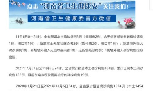 河南新增20例确诊病例，河南新增本土病例1个详情