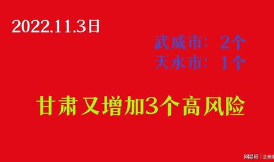 甘肃中高风险区域的有哪些城市(甘肃是不是高风险地区)