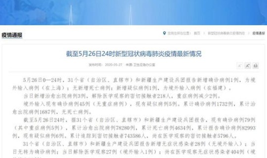 31省区市新增59例境外输入病例，31省区市新增本土确诊51例