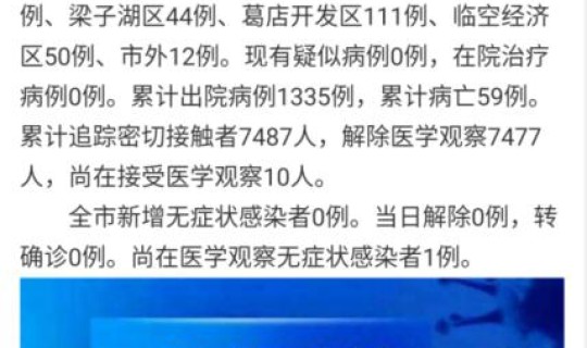 鄂州市新增一例无症状感染者(鄂州市疫情最新情况)