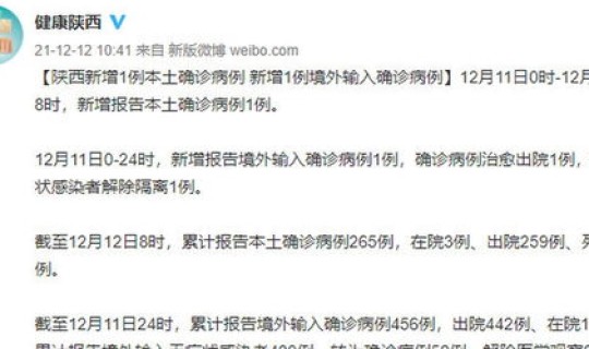 陕西现有本土病例(陕西1例本土病例在哪儿)