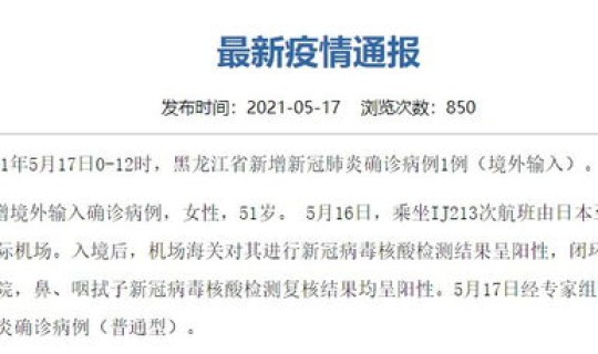 黑龙江疫情最新消息今日新增(新增疫情最新消息) 黑龙江疫情最新消息今日新增(新增疫情最新消息)