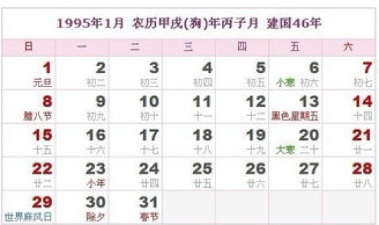 今天农历历几号了，公历几月几号过年